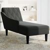 vidaXL Chaiselongue mit Kissen und Rechter Armlehne Schwarz Stoff 4009767 Bild 3