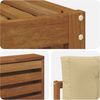 vidaXL Outdoor-Sofagarnitur Natur und Beige 257,5 x 162,5 x 73 cm 3373268 Bild 5