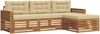 vidaXL Outdoor-Sofagarnitur Natur und Beige 257,5 x 162,5 x 73 cm 3373268 Bild 2