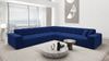 Couch Ibiza L Form in Samtstoff - Samtstoff - dunkelblau Bild 2