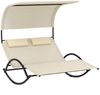 COSTWAY Gartenliege 2 Personen, mit Dach, 1 St, bis 300kg, 197x137x165 cm Bild 3