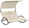 COSTWAY Gartenliege 2 Personen, mit Dach, 1 St, bis 300kg, 197x137x165 cm Bild 2