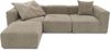 DOMO. collection Ecksofa 800011, Modul-Couch in L-Form, individuell kombinierbar, Cord Sofa, Polsterecke, Eckcouch, Polstergarnitur 301 x 193 x 69 (BxTxH), schlamm Bild 2