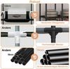 kehot Stoffschrank Faltbarer Stoffschrank 110x170x45 cm – Stabiler Kleiderschrank in Grau (Metallrahmen aus Verzinktem Stahlrohr mit 19 mm Durchmesser, 2-St, Atmungsaktive Vliesstoff-Hülle mit Staub- und Sichtschutz) Schnelle Montage, Platzsparend für ... Bild 4