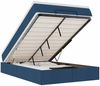 vidaXL Ottoman-Bett mit Matratze Blau 120x190 cm Stoff 3311098 Bild 2