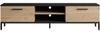Fernsehtisch Lempäälä mit 2 Ablagefächern 160 x 35 x 39 cm Eiche/Schwarz [en. casa] Bild 3