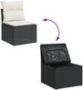 vidaXL 6-tlg. Garten-Sofagarnitur mit Kissen Schwarz Poly Rattan 3256455 Bild 3