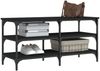 vidaXL Schuhbank Schwarz 100x38,5x49cm Holzwerkstoff 839043 Bild 4