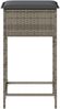 vidaXL Garten-Barhocker mit Kissen 2 Stk. Grau Poly Rattan 368319 Bild 5