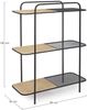 Regal Toyole aus Rattan, klassischer Stil, 2 Fächer, Natur, Gestell Metall schwarz Bild 3