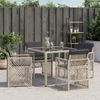 vidaXL Gartenstühle mit Kissen 4 Stk. Hellgrau Poly Rattan 364954 Bild 3