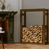 vidaXL Kaminholzregal Honigbraun 80x25x100 cm Massivholz Kiefer 822420 Bild 3