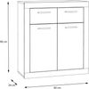 FORTE Baccio Sideboard, Holzwerkstoff, Grau/Weiß, 83 x 91,8 x 33,8 cm Bild 4