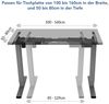 FLEXISPOT Schreibtisch Basic Plus Elektrisch höhenverstellbarer Schreibtisch (2 Motore & 2-Fach-Teleskop & 4 Höhenspeichertasten), MIT einteiliger Tischplatte, 120/140/160 Bild 2