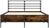 vidaXL Bettgestell Räuchereiche 140x200 cm Holzwerkstoff und Metall 3280044 Bild 4