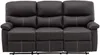 Vente-unique - CANBY Sofa and armchair set Kunstleder Braun - B 90 cm x H 95 cm x L 79 cm133 cm183 cm Bild 3