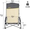 Uquip Strandstuhl Sandy XL Campingstuhl Faltstuhl Klappstuhl Stahl Faltbar 120kg Sand Bild 2