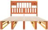 vidaXL Massivholzbett mit Regal ohne Matratze Wachsbraun 140x190 cm 3323988 Bild 4
