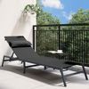 vidaXL Sonnenliege Schwarz und Anthrazit 197 x 54 x 86 cm Stahl 42010348 Bild 3