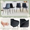 4-teiliges Set moderne Esstischstühle in Schwarz mit PU-Bezug und Metallgestell,Breite Sitzflächen mit Rückenlehne ideal für Esszimmer Home-Office und verschiedene Wohnbereiche,PU,schwarz, Bild 5