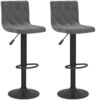vidaXL Barhocker 2 Stk. Dunkelgrau Samt 333732 Bild 2
