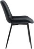 2er Set Esszimmerstühle WIKIL Samt - 80x51x60cm, schwarz, Samt Metall matt schwarz Gestell Stühle Esszimmerstühle Stuhl Esszimmer Esstisch Stühle Küchenstuhl Bild 4