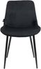 2er Set Esszimmerstühle WIKIL Samt - 80x51x60cm, schwarz, Samt Metall matt schwarz Gestell Stühle Esszimmerstühle Stuhl Esszimmer Esstisch Stühle Küchenstuhl Bild 3