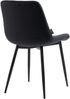 2er Set Esszimmerstühle WIKIL Samt - 80x51x60cm, schwarz, Samt Metall matt schwarz Gestell Stühle Esszimmerstühle Stuhl Esszimmer Esstisch Stühle Küchenstuhl Bild 5