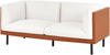 Beliani 'VORGOD' 2-Sitzer Sofa, Stoff cremeweiß, 180 x 84 x 76 cm Bild 4