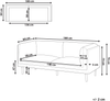 Beliani 'VORGOD' 2-Sitzer Sofa, Stoff cremeweiß, 180 x 84 x 76 cm Bild 2