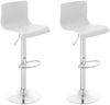 CLP 2er Set Barhocker Hover Kunststoff höhenverstellbar und drehbar,weiß Bild 2