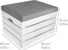 Creative Deco Sitzhocker Sitzbank gepolstert mit Stauraum 50x40x35 cm, mit Stauraum Bild 3