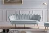Muschelsofa 3-Sitzer SALESFEVER, Samtoptik Hellgrau Bild 5