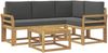 vidaXL Outdoor-Sofagarnitur mit Kissen 5 pcs Weiß und Anthrazit 3387596 Bild 2