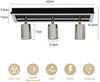 ZMH LED Deckenstrahler 3 Flammig Deckenleuchte: Modern GU10 Deckenspots Schwenkbar Küchenlampe Flur Strahler 15W Warmweiß Deckenlampe 42CM für Küche Büro Wohnzimmer Schlafzimmer(Ohne Leuchtmittel) Bild 2