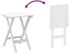 vidaXL Schaukelstühle 2 Stk. mit Klapptisch Weiß Massivholz Pappel 3281592 Bild 5