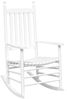 vidaXL Schaukelstühle 2 Stk. mit Klapptisch Weiß Massivholz Pappel 3281592 Bild 3