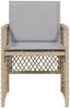 vidaXL Gartenstühle mit Kissen 4 Stk. Beigemischung Poly Rattan 364955 Bild 5