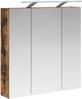 vidaXL Badezimmerspiegelschrank Geräucherte Eiche 70 x 14,5 x 70 cm 889099 Bild 5