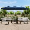 Doppel-Sonnenschirm, Terrassenschirm Azurblau 449x265 cm Bild 2