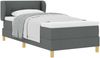vidaXL Boxspringbett mit Matratze Dunkelgrau 80 x 200 cm Stoff 3340179 Bild 2