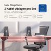 Desktronic Kabelkanal Schreibtisch, 2x43cm, Hochwertiger Stahl, Kabel Organizer für Kabelführung Rosa Bild 2