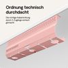 Desktronic Kabelkanal Schreibtisch, 2x43cm, Hochwertiger Stahl, Kabel Organizer für Kabelführung Rosa Bild 4