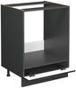 Herdumbauschrank Fame-Line Anthrazit Hochglanz 60 cm ohne Arbeitsplatte Vicco Bild 4