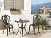 Beliani 'BOVINO' Bistro Set, Metall dunkelbraun Bild 3