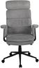 Chefsessel >Junis< höhenverstellbarer Kopfstütze, grau, Webstoff - 77x118x77cm (BxHxT) Bild 5