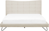 Polsterbett 'LANNION' Leinenoptik Lattenrost Beige 160x200 cm Bild 4