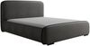 MEBLINI Polsterbett 160x200 mit Stauraum, Lattenrost und Bettkasten - Schwarz Webstoff ohne Matratze - BELLION - Kopfteil Bett mit Stauraum - Doppelbett - Stauraumbett - Betten Bild 2