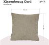 Lycce Dekokissen Kissenbezug 2er Set CORD Stoff (40 x 40 cm) mit Reißverschluß Bild 4
