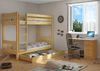 Erst-Holz Etagenbett Kiefer natur 90x200 inkl. Bettkasten Bild 2